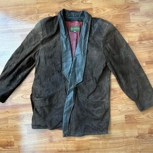 4/$15 leather suede jacket (poor condition)